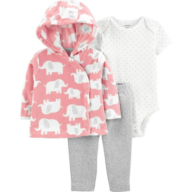 Baby Girl 0 3 6 9 Month Infant Sleeper Pink Elephants Infant Clothes 